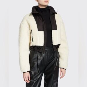 3.1 Phillip Lim Cropped Sherpa Bomber Jacket Size XS